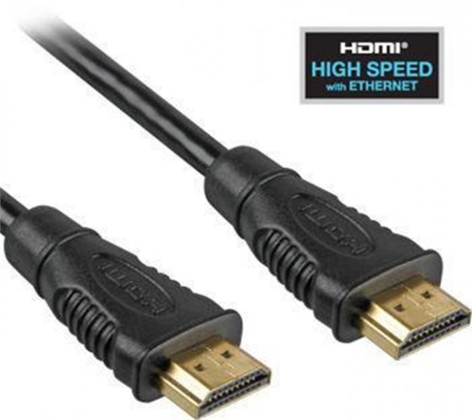 detail PremiumCord HDMI High Speed + Ethernet kabel, zlacené konektory, 1,5m