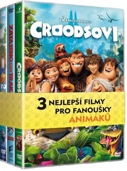 detail ANIMOVANÉ FILMY (Croodsovi, Zataženo občas trakaře 2, Rio 2) - 3 DVD