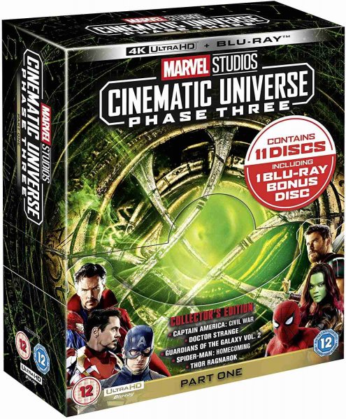 detail Marvel Studios Cinematic Universe: Phase 3 (Part 1) 4K UHD + Blu-ray (bez CZ)