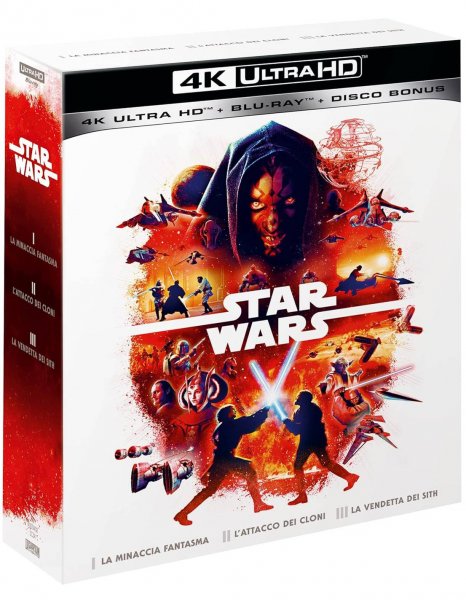 detail Star Wars trilogie Epizody 1-3 - 4K Ultra HD Blu-ray + Blu-ray 2BD (bez CZ)