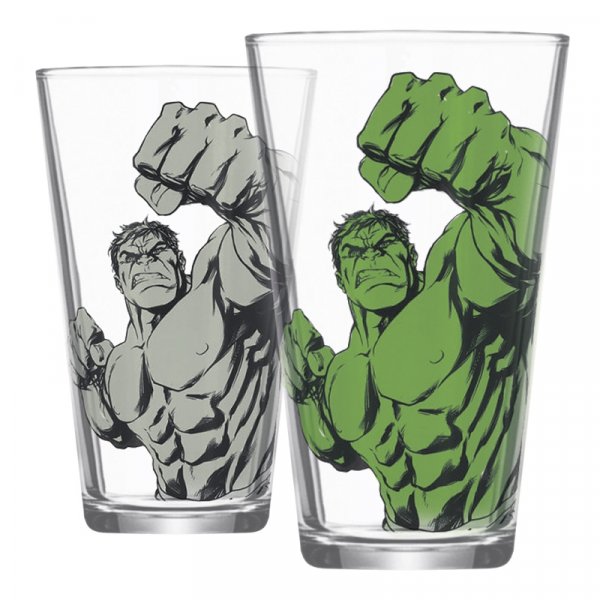 detail Sklenice Hulk měnící se 400 ml