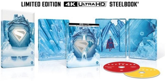 detail Superman (2025) – 4K UHD + Blu-ray Steelbook motív WW s plastovým obalom