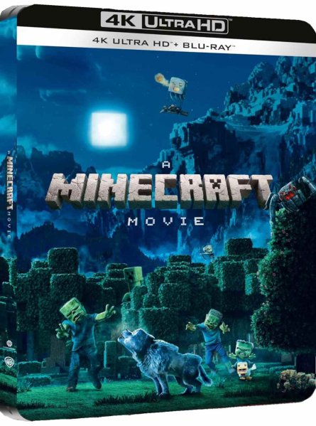 detail Minecraft vo filme - Steelbook 4K Ultra HD + Blu-ray (2BD) Night Scene s rukávem