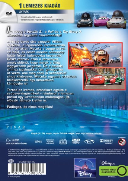 detail Autá 2 - DVD (maďarský obal)