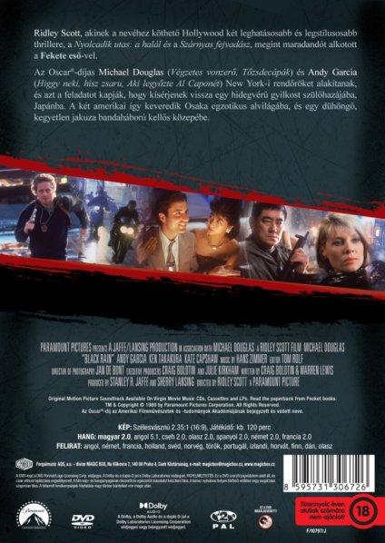 detail Čierny dážď - DVD (maďarský obal)