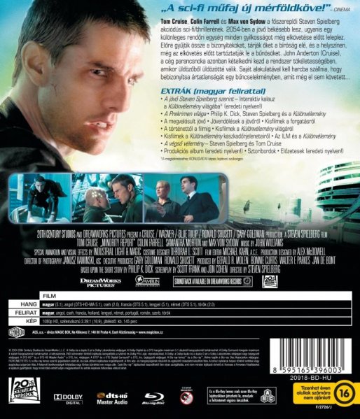 detail Minority Report - Blu-ray (HU)