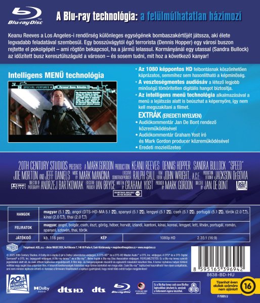 detail Nebezpečná rýchlosť - Blu-ray (maďarský obal)