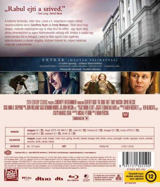detail Zlodejka kníh - Blu-ray (maďarský obal)
