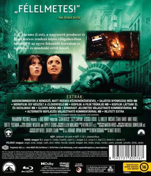 detail Cloverfield: Monštrum - Blu-ray (maďarský obal)