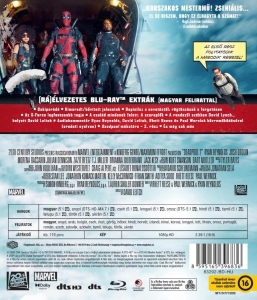 detail Deadpool 2 - Blu-ray (maďarský obal)