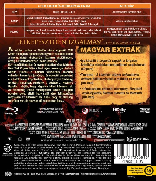 detail Ja, legenda - Blu-ray (maďarský obal)