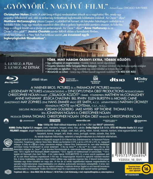 detail Interstellar -  Blu-ray 2BD (maďarský obal)