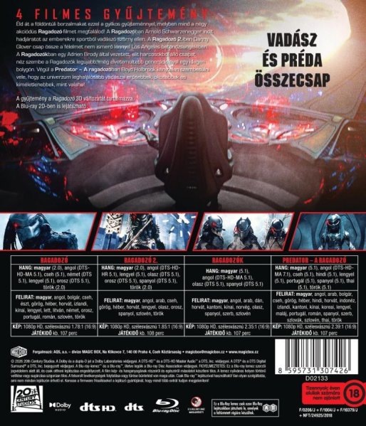 detail Predátor 1-4 kolekcia - Blu-ray 4BD