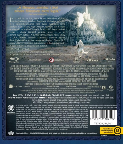 detail Pán prsteňov: Návrat kráľa - Blu-ray (maďarský obal)