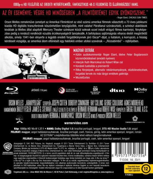 detail Občan Kane (Edícia k 70. výročiu) - Blu-ray (maďarský obal)