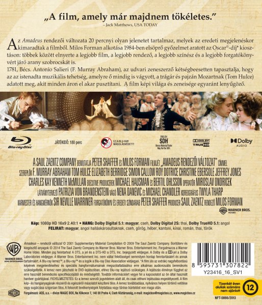 detail Amadeus (Director's Cut) - Blu-ray - Blu-ray (maďarský obal)