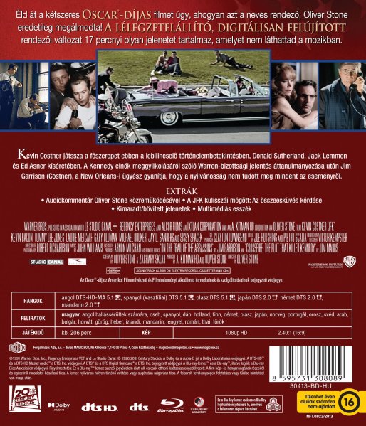 detail JFK - Blu-ray režisérska verzia (maďarský obal)