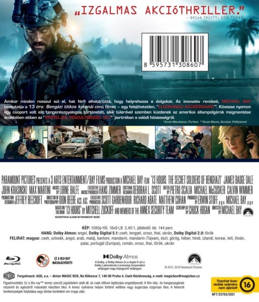 detail 13 hodín: Tajní vojaci v Bengázi - Blu-ray (maďarský obal)