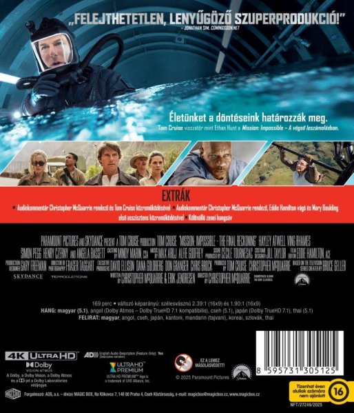 detail Mission: Impossible Posledné zúčtovanie - 4K Ultra HD Blu-ray (maďarský obal)