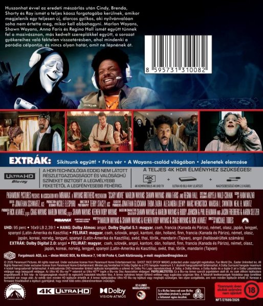 detail Scary Movie (2026) - 4K Ultra HD Blu-ray (maďarský obal)