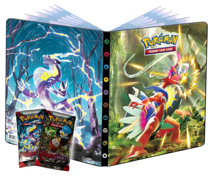 detail Pokémon: A4 album 252 karet (Scarlet and Violet) + Pokémon 20 sb. karet