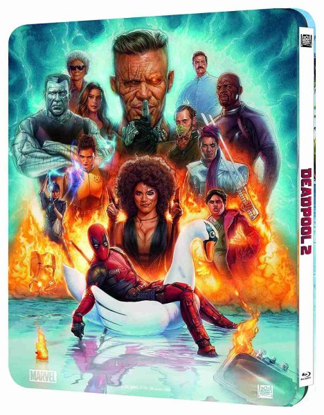 detail Deadpool 2 - 4K Ultra HD Blu-ray Steelbook + lentikulární magnet