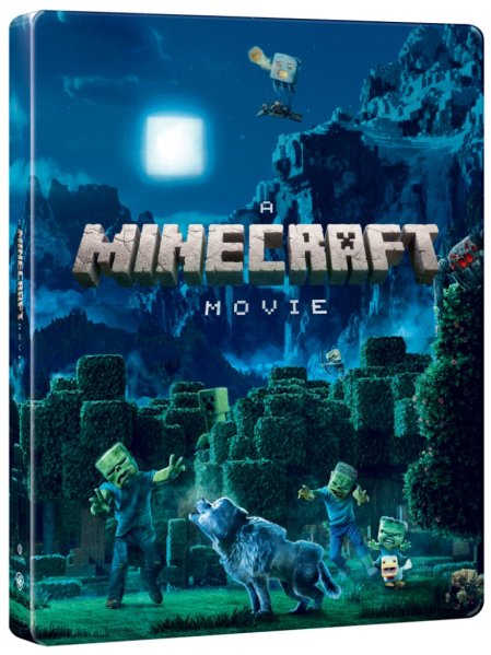 detail Minecraft vo filme - Steelbook 4K Ultra HD + Blu-ray (2BD) Night Scene s rukávem