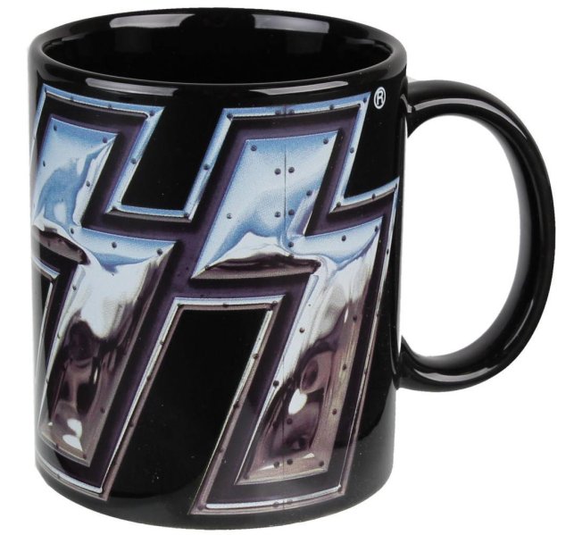 detail Hrnek - Kiss - Chrome Logo