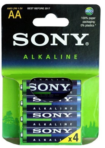 detail SONY Alkalické baterie AM3LB4D, 4ks LR6/AA Eco Blue