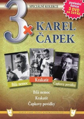 3x Karel Čapek: Bílá nemoc + Krakatit + Čapkovy povídky DVD pošetka