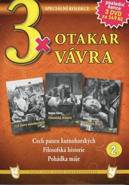 detail 3x Ota.Vávra 2: Cech panen kutnoh.+ Filosof. historie + Pohádka máje DVD pošetka