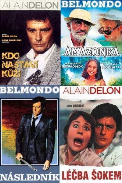 detail Belmondo + Delon kolekce 4DVD (Kdo nastaví kůži,Amazonka,Léčba šokem,Následník)