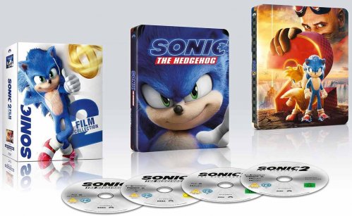 Ježko Sonic 1+2 - 4K Ultra HD Blu-ray + Blu-ray (2BD) Steelbook