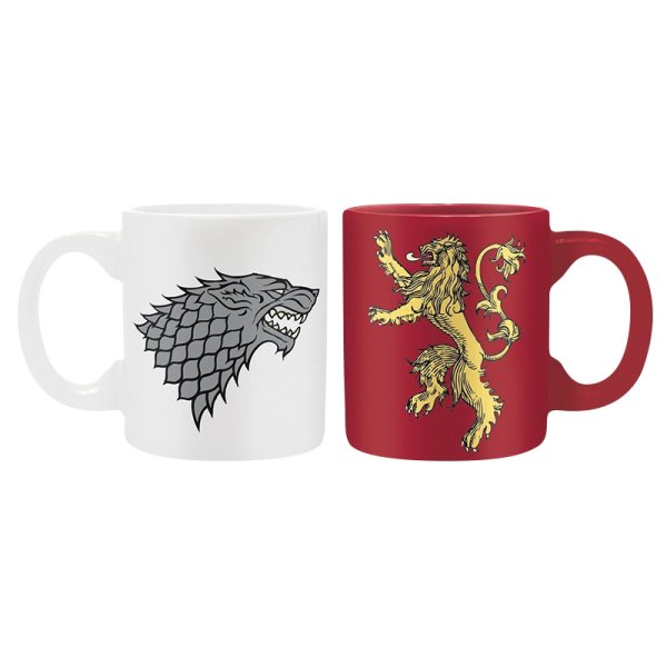 detail Hrnečky Game of Thrones 110ml set 2ks Stark & Lannister