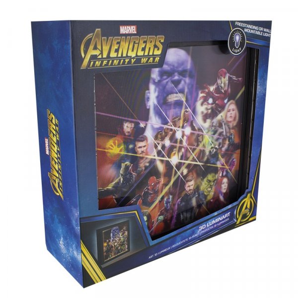 detail Světelný obraz Avengers Infinity War 25 x 25 cm